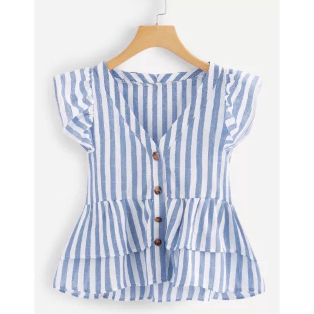 V Neckline Babydoll Top